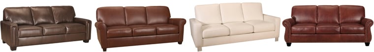 A Selection of Leather Living Sleeper Sofas