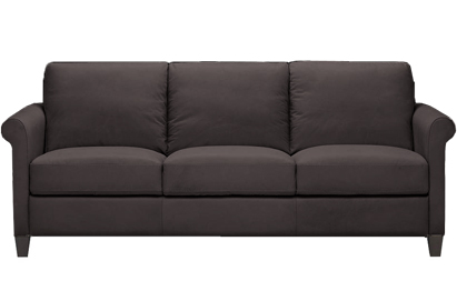 The Natuzzi B580 Leather Queen Sleeper in Dark Brown