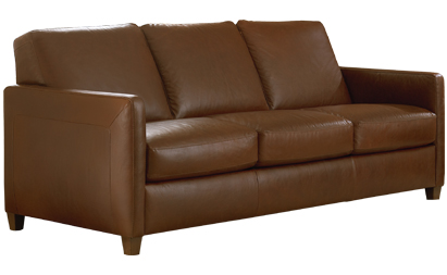 Natuzzi B670 Queen Leather Sleeper in Scottsdale Medium Brown