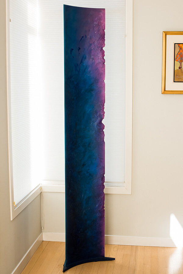 Curating and Displaying Art: Tall Purple Sculpture