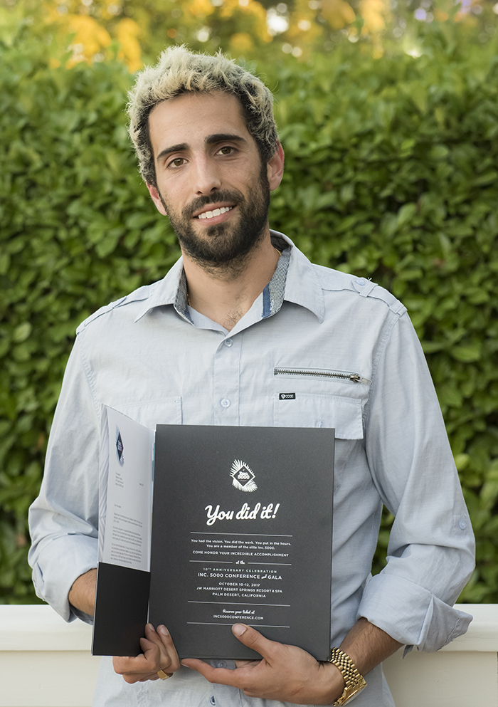 Max Alcabes with Inc 5000 Award