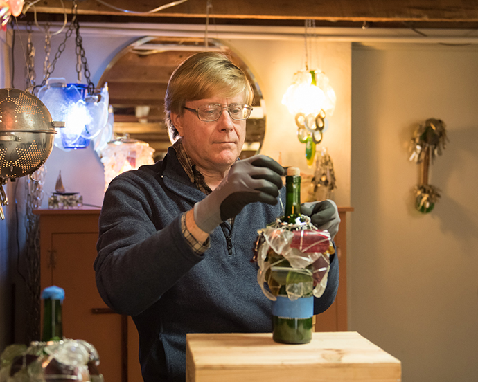 Russ Morgan Making a Glass Light Fixture