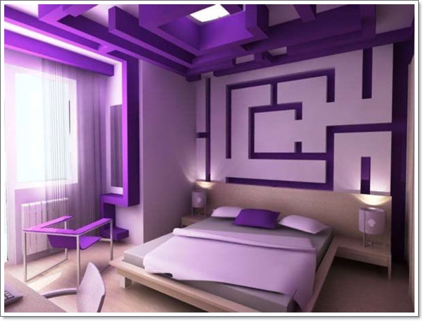 Purple Hotel Room